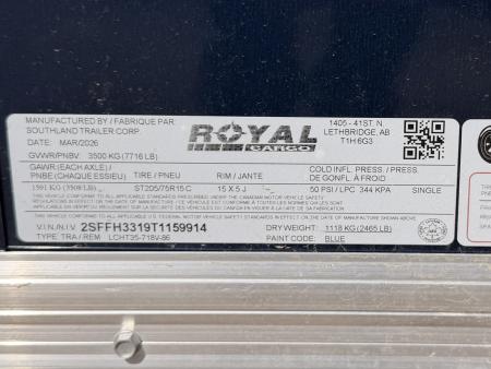 New 2026 Royal Cargo Trailers 7-16-1.5V Enclosed 7K GVWR