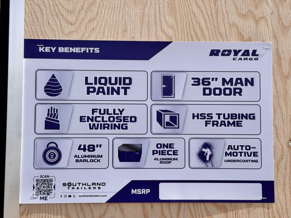 New 2026 Royal Cargo Trailers 7-14-1.5V Enclosed 7K GVWR (UI)