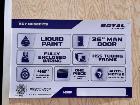 New 2026 Royal Cargo Trailers 7-14-1.5V Enclosed 7K GVWR (UI)