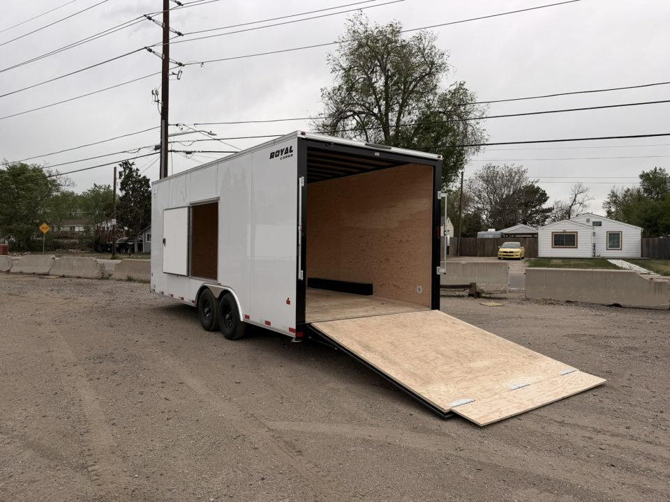 New 2026 Royal Cargo Trailers 8-20-1.5V Enclosed Car Hauler W/ Escape Door