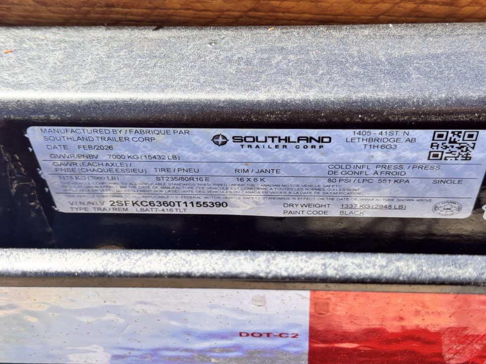 New 2026 Southland Trailers 7-HD20 Tilt Deck Equipment Hauler 14K GVWR