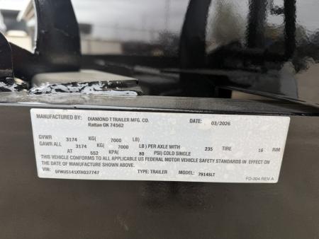 New 2026 Diamond T 6.5-14 Tilt Equpment Hauler 7K GVWR