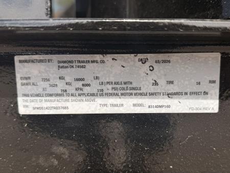 New 2026 Diamond T 7-14 Dump W/ 7 Gauge Floor/Wall 8K Axles
