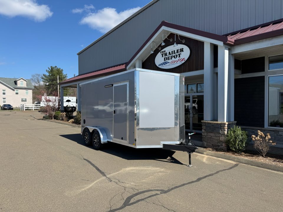 New Pace American 7' x 14' + V-Nose Enclosed Cargo Trailer with Ramp Door 7K
