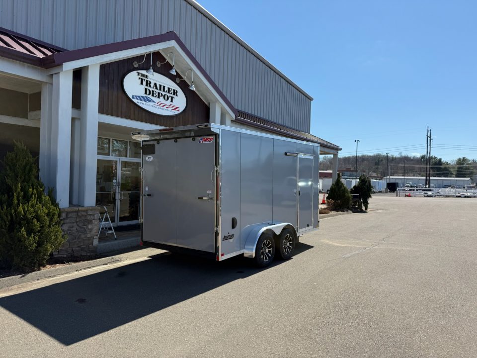 New Pace American 7' x 14' + V-Nose Enclosed Cargo Trailer with Ramp Door 7K