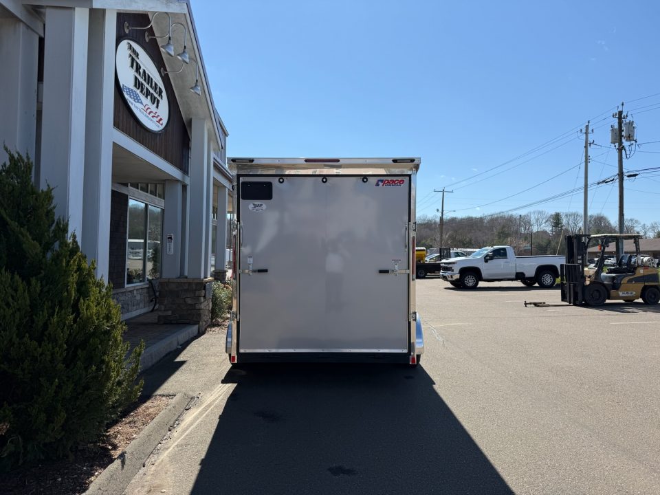 New Pace American 7' x 14' + V-Nose Enclosed Cargo Trailer with Ramp Door 7K