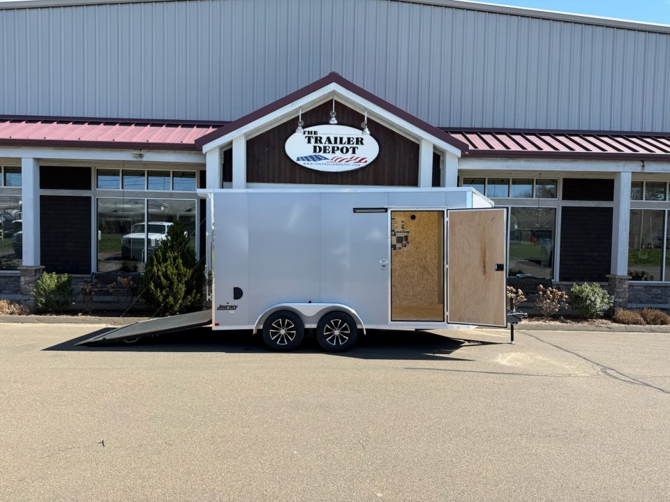 New Pace American 7' x 14' + V-Nose Enclosed Cargo Trailer with Ramp Door 7K