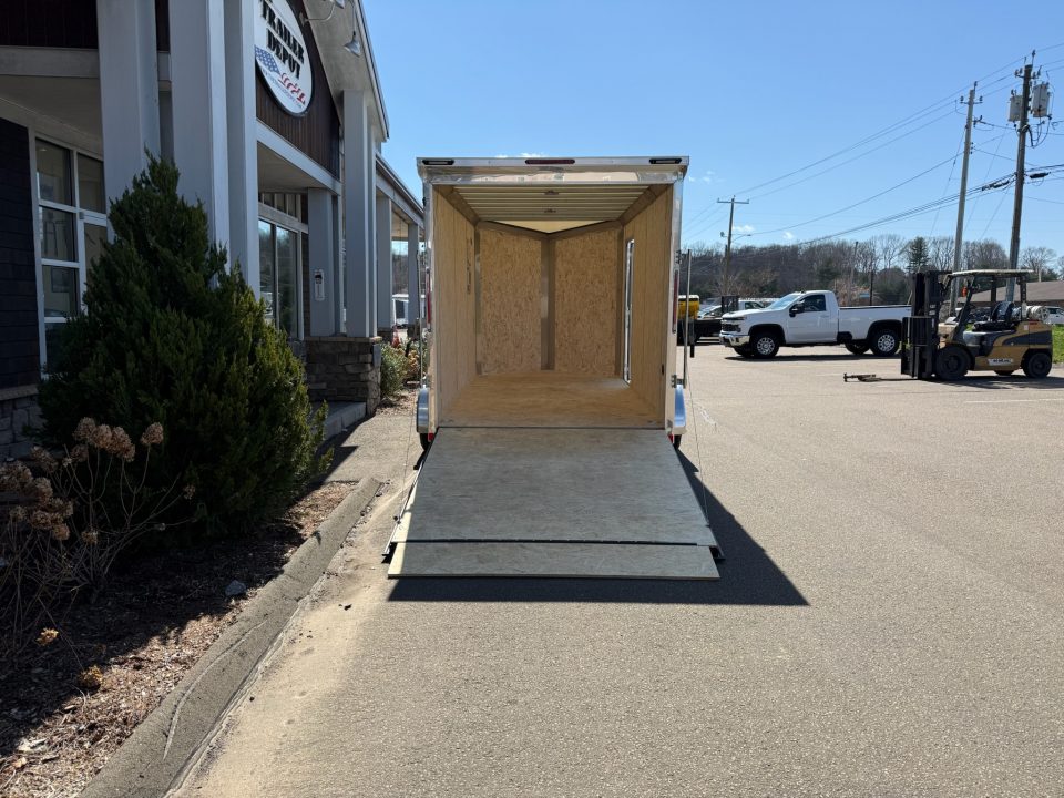 New Pace American 7' x 14' + V-Nose Enclosed Cargo Trailer with Ramp Door 7K