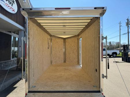 New Pace American 7' x 14' + V-Nose Enclosed Cargo Trailer with Ramp Door 7K