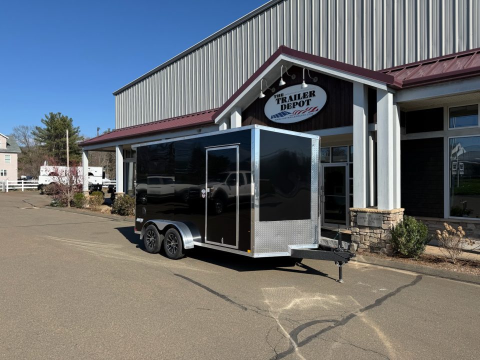 New Pace American 7' x 14' + V-Nose Enclosed Cargo Trailer with Ramp Door 7K