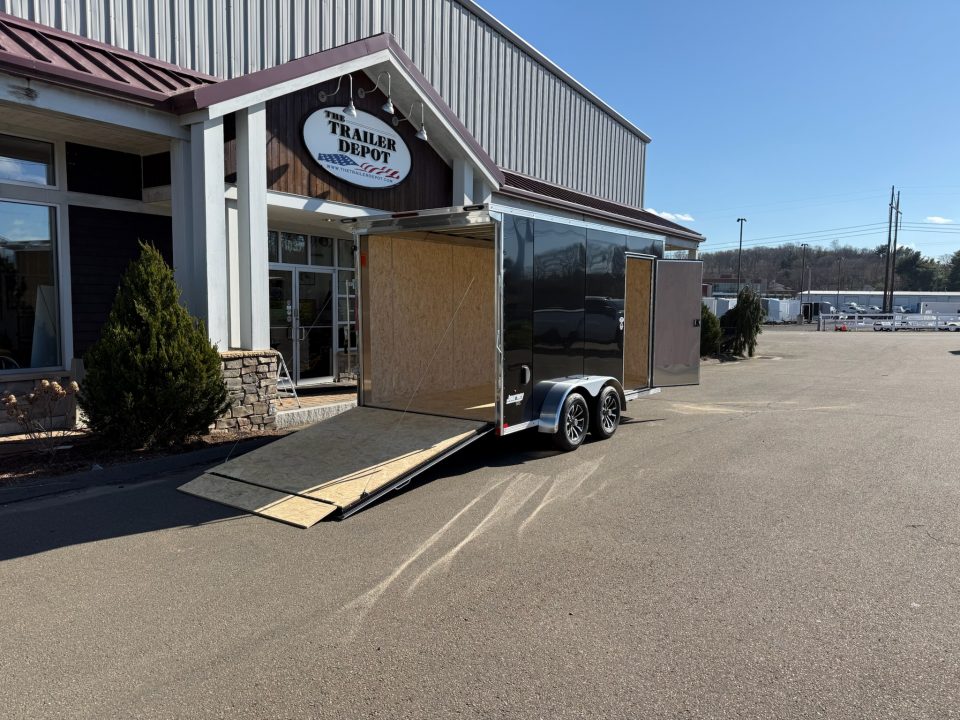 New Pace American 7' x 14' + V-Nose Enclosed Cargo Trailer with Ramp Door 7K