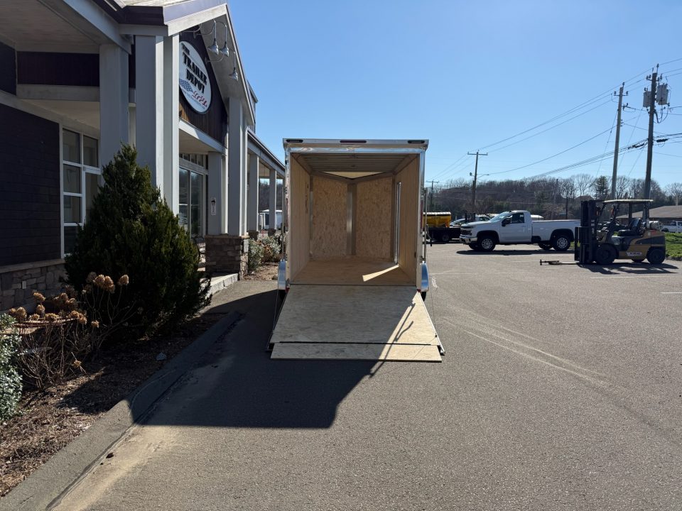 New Pace American 7' x 14' + V-Nose Enclosed Cargo Trailer with Ramp Door 7K