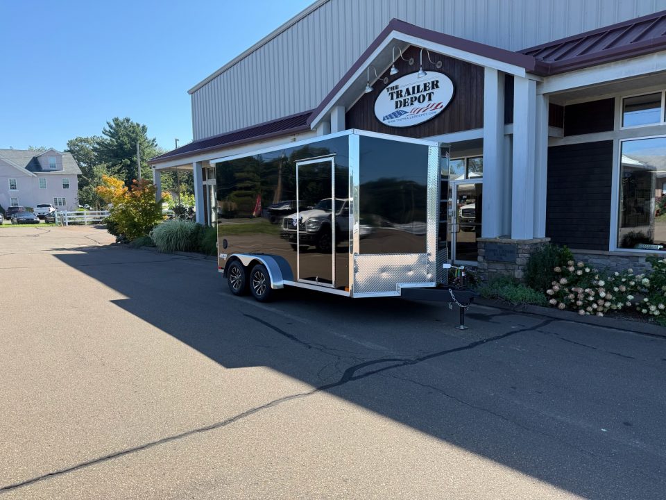New Pace American 7' x 14' + V-Nose Enclosed Cargo Trailer with Ramp Door 7K