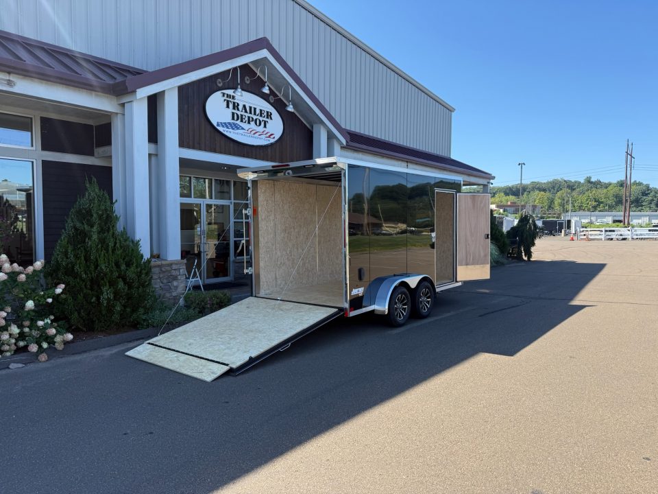 New Pace American 7' x 14' + V-Nose Enclosed Cargo Trailer with Ramp Door 7K