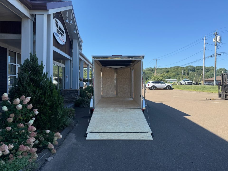 New Pace American 7' x 14' + V-Nose Enclosed Cargo Trailer with Ramp Door 7K