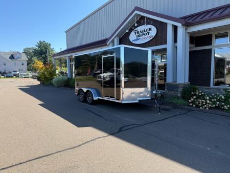 New Pace American 7' x 14' + V-Nose Enclosed Cargo Trailer with Ramp Door 7K