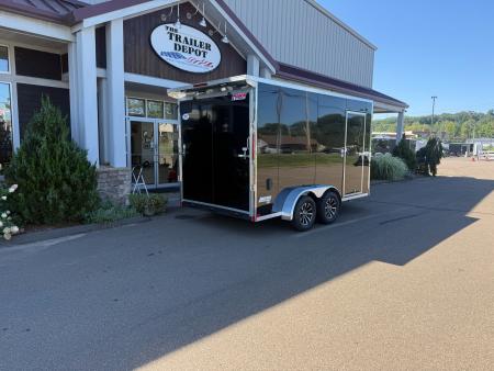 New Pace American 7' x 14' + V-Nose Enclosed Cargo Trailer with Ramp Door 7K