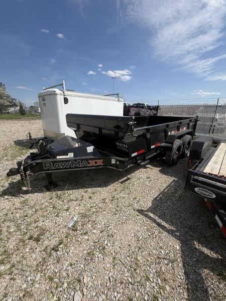 New 2026 RawMaxx LPXT14BP16K Dump Trailer 83X14 TA TELESCOPIC (GVW:16000) JET BLACK