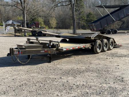 New 2026 Load Trail 102X24 TH 21K GVWR PARTIAL TILT 8 FT STATIONARY DECK, TOOLBOX Tilt Trailer