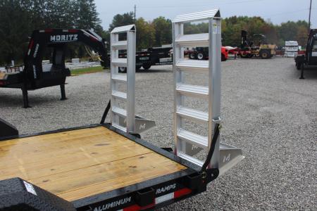 New 2026 Moritz 7' x 18' Low Pro - Aluminum Ramps - Equipment Trailer - 16000# GVW