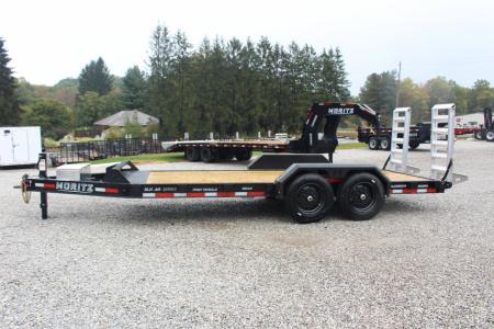 New 2026 Moritz 7' x 18' Low Pro - Aluminum Ramps - Equipment Trailer - 16000# GVW