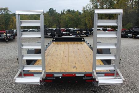 New 2026 Moritz 7' x 18' Low Pro - Aluminum Ramps - Equipment Trailer - 16000# GVW