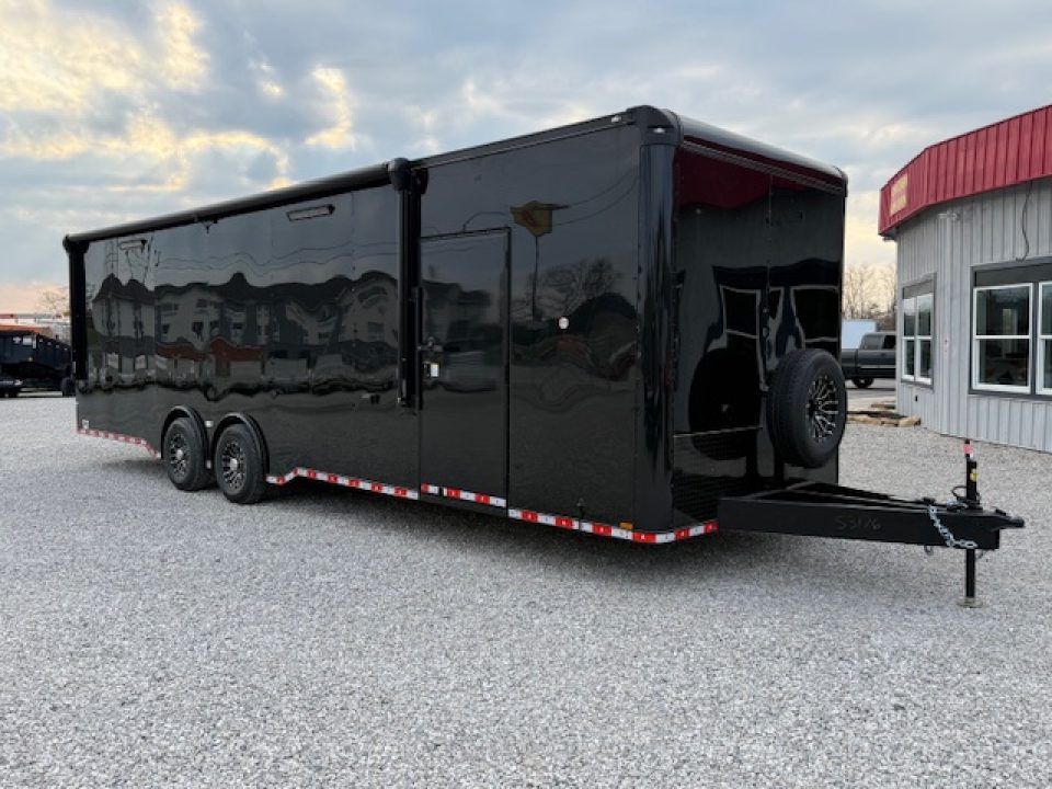 New Outlaw Light Race 8.5x30 12K Black Black-Out W/ Awning & Escape Door- RS Cab.