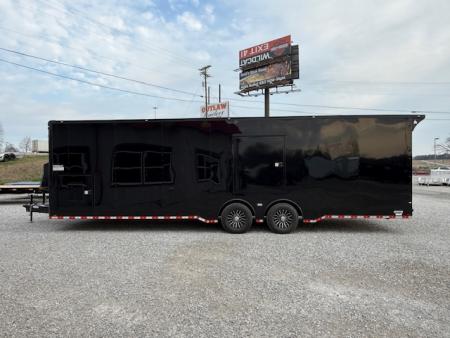 New Outlaw Light Race 8.5x30 12K Black Black-Out W/ Awning & Escape Door- RS Cab.