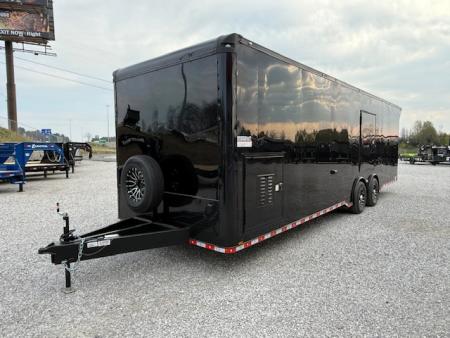 New Outlaw Light Race 8.5x30 12K Black Black-Out W/ Awning & Escape Door- RS Cab.