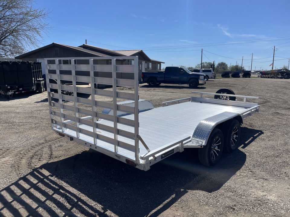 New 2026 Silverwing 7x16 5k Tandem Axle Aluminum Utility Trailer