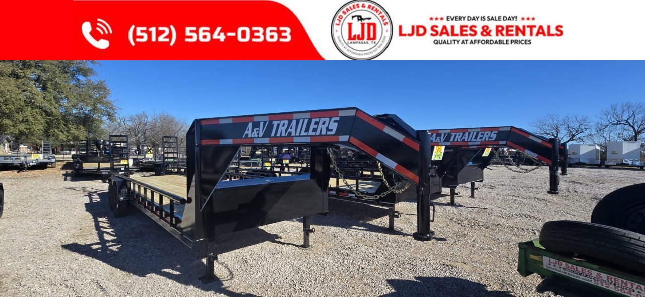 New 2026 A&V - 83" x 26' - HD Pipetop Equipment Trailer - SUR - 16K GVWR