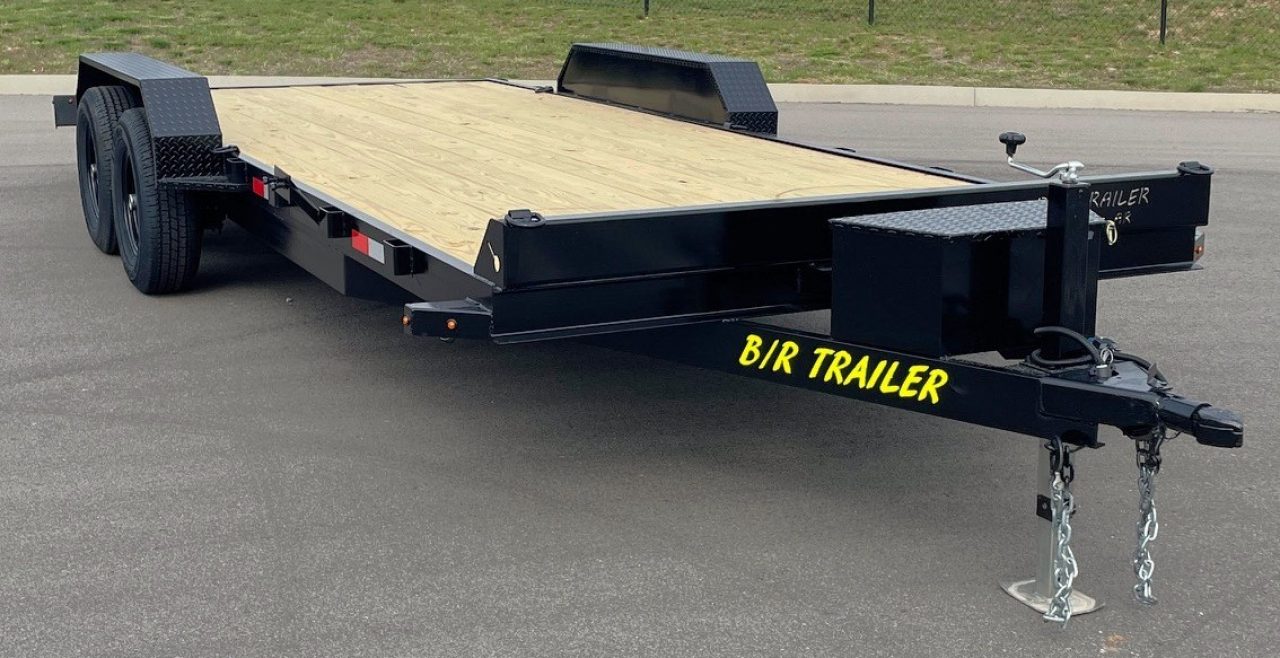 New B/R Trailers 20'x 82" Car Hauler Trailer: 10K GVWR, Ramps, 8K Payload