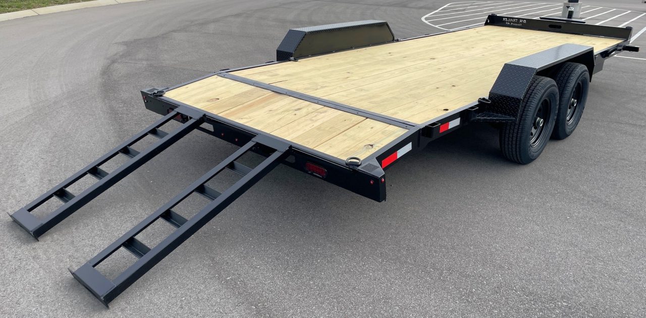 New B/R Trailers 20'x 82" Car Hauler Trailer: 10K GVWR, Ramps, 8K Payload