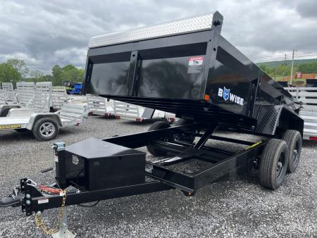 New 2026 BWise 6x12 - 10K Dump Trailer w/ Ramps & Tarp Kit - BLACK