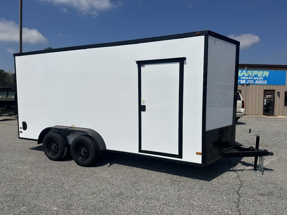 New 2026 7X16 TANDEM AXLE ENCLOSED TRAILER WITH BLACKOUT PACKAGE