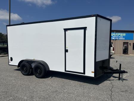 New 2026 7X16 TANDEM AXLE ENCLOSED TRAILER WITH BLACKOUT PACKAGE