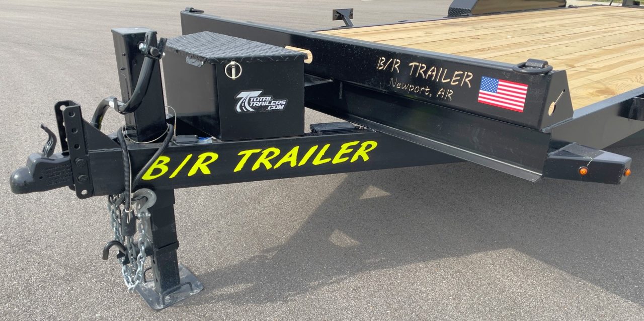 New B/R Trailers 82" x 20' Equipment Trailer: 14,000 GVWR, Winch Plate, Tool Box