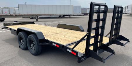 New B/R Trailers 82" x 20' Equipment Trailer: 14,000 GVWR, Winch Plate, Tool Box