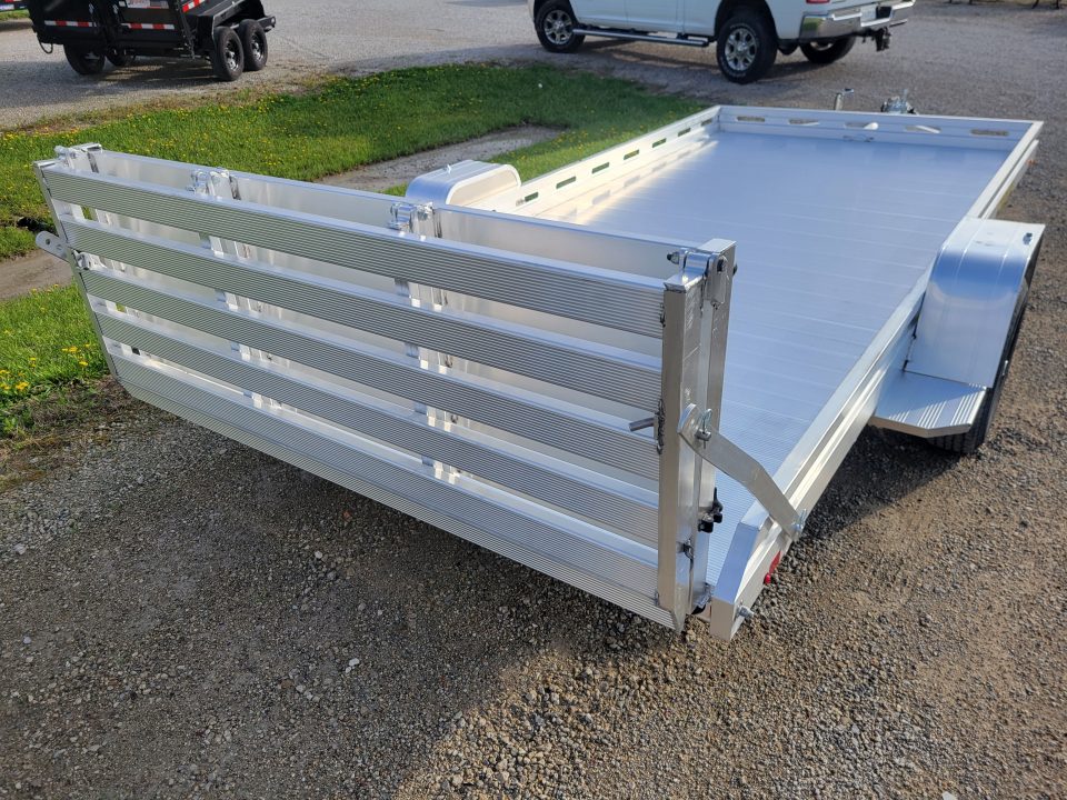New 2027 Aluma 7815 Single Axle Electric Brake bi-fold tailgate Utility Trailer