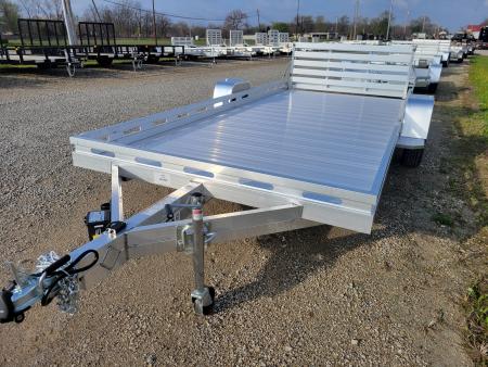 New 2027 Aluma 7815 Single Axle Electric Brake bi-fold tailgate Utility Trailer
