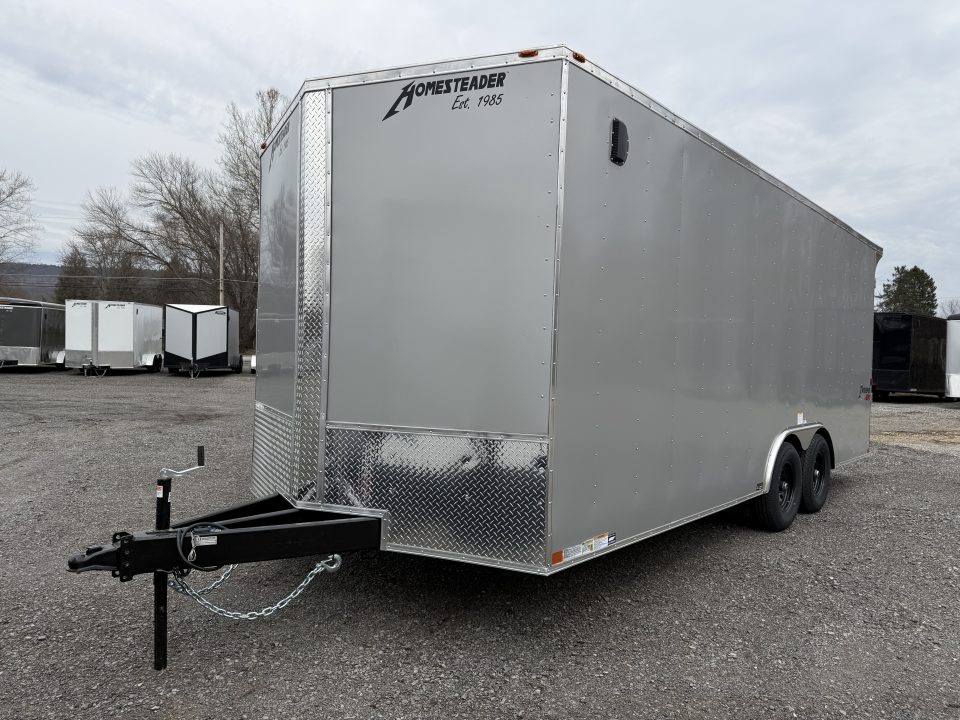 New 2026 Homesteader 8 x 20' UTV Trailer - 84" Interior - 9950# GVWR - Rear Spoiler Car / Racing Trailer