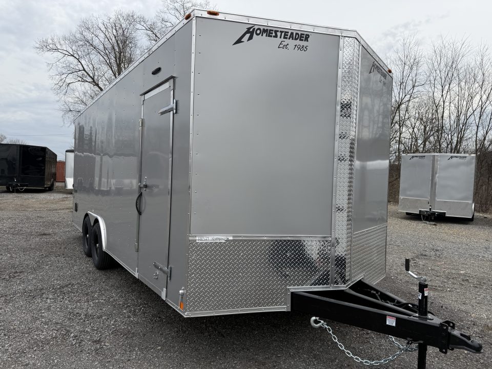 New 2026 Homesteader 8 x 20' UTV Trailer - 84" Interior - 9950# GVWR - Rear Spoiler Car / Racing Trailer