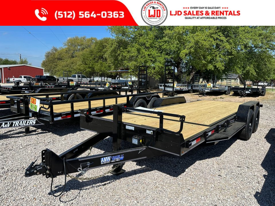 New 2026 AMW - Tilt / Equipment Trailer 22' - Heavy Duty - 14K GVWR