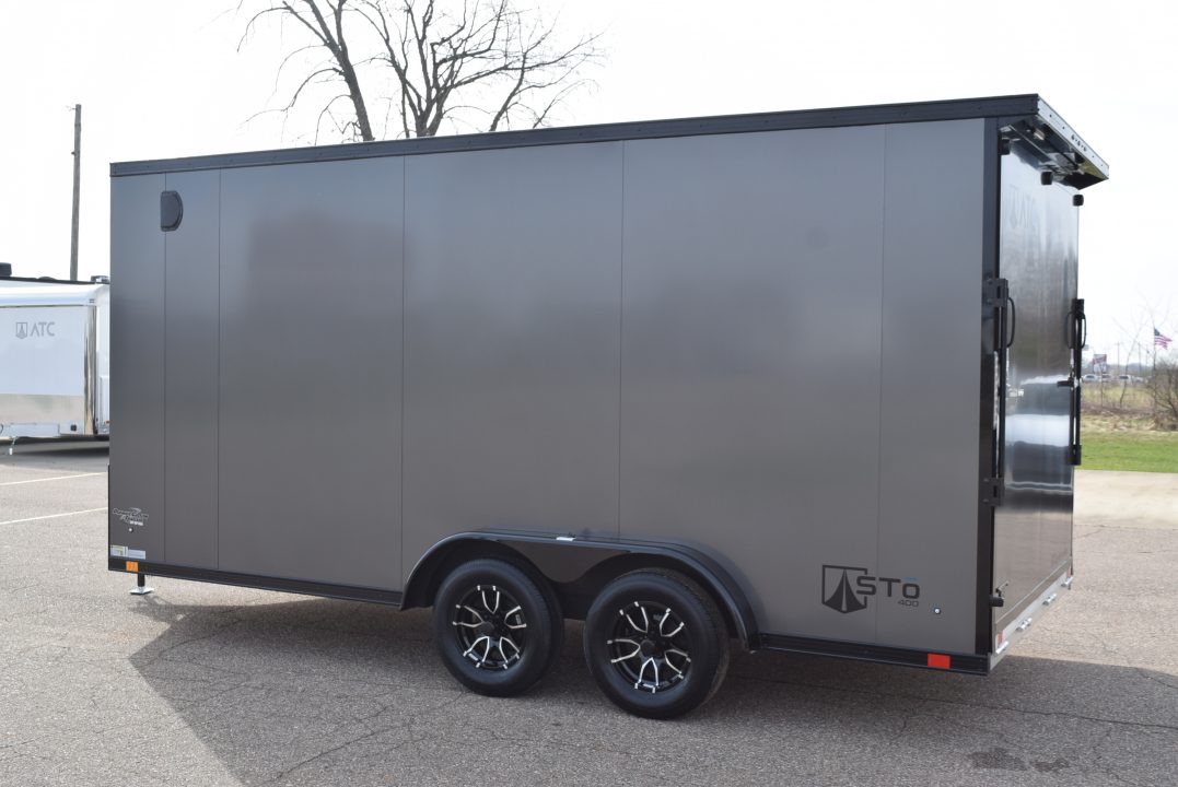 New ATC 7.5x16 STO 400 ALUMINUM CARGO TRAILER w/ BLACK TRIM PACKAGE
