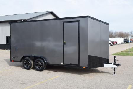 New ATC 7.5x16 STO 400 ALUMINUM CARGO TRAILER w/ BLACK TRIM PACKAGE