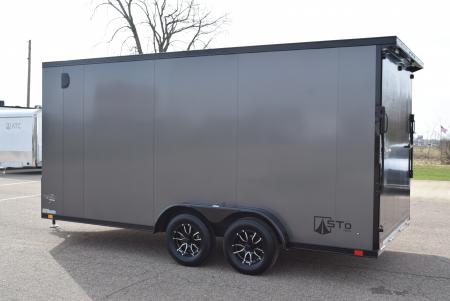 New ATC 7.5x16 STO 400 ALUMINUM CARGO TRAILER w/ BLACK TRIM PACKAGE