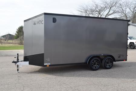 New ATC 7.5x16 STO 400 ALUMINUM CARGO TRAILER w/ BLACK TRIM PACKAGE