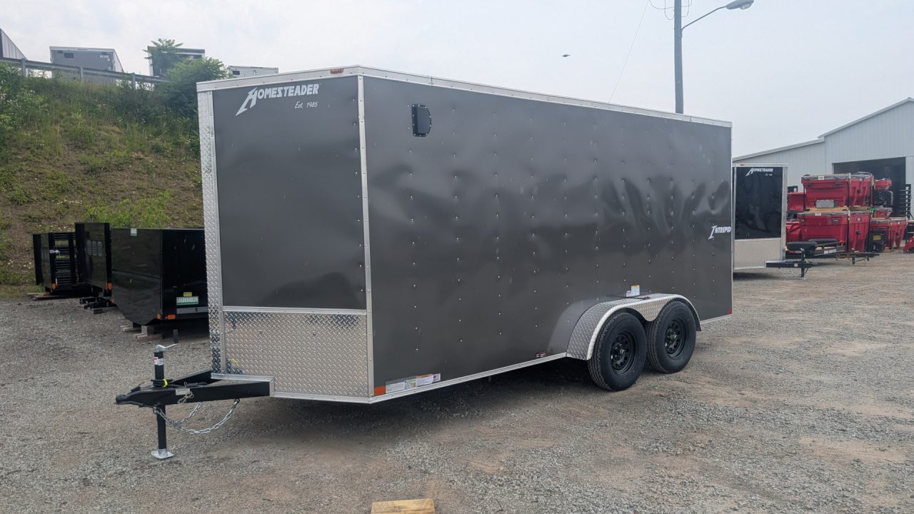 New 2026 Homesteader 7x16 Intrepid V-Nose Cargo Trailer w/ Ramp Door