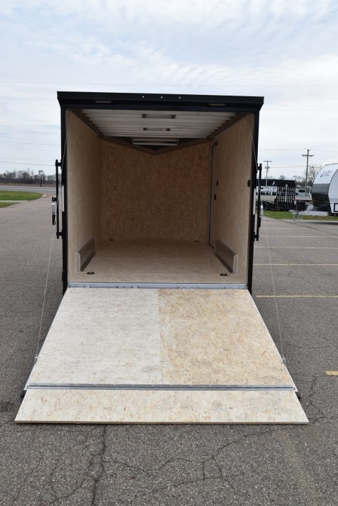 New ATC 7.5x14 STO 400 ALUMINUM CARGO TRAILER w/ BLACK TRIM PACKAGE