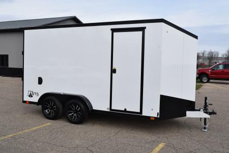 New ATC 7.5x14 STO 400 ALUMINUM CARGO TRAILER w/ BLACK TRIM PACKAGE
